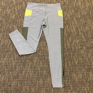 Glyder Womens Stretch High Waist Pocket Slim Compression Leggings Gray Medium